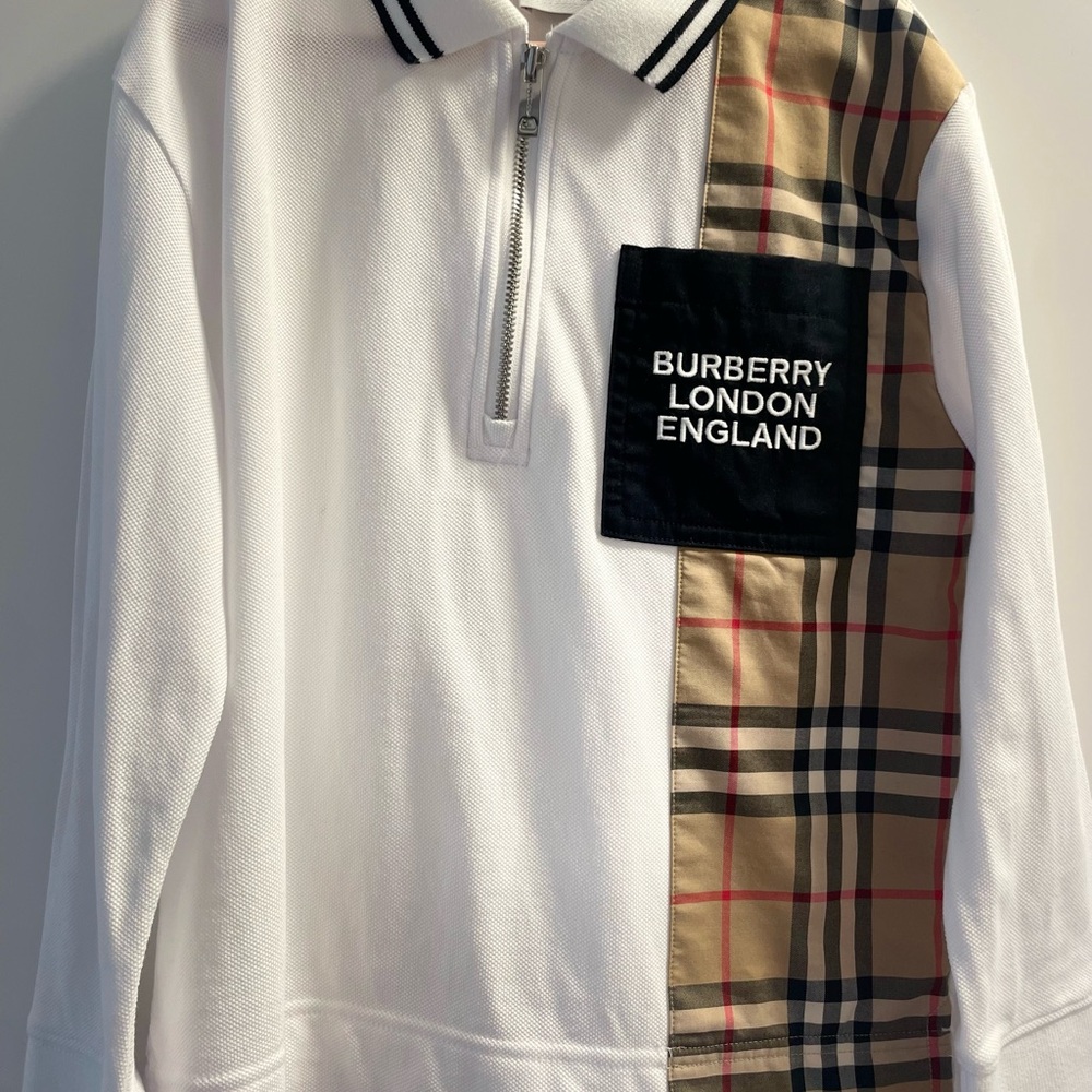 Burberry White Polo Shirt